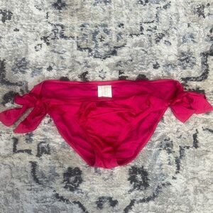 Perry Ellis Pink Tie Side Bikini Bottom Womens Size M Swim Bottom